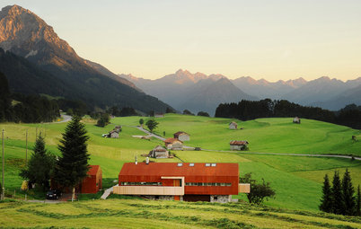 Houzzbesuch: Cortenstahl bringt ein Alpenhaus bei Sonthofen zum Glühen