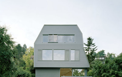 Houzz Германия: Экологический дом-башня с фасадом из каучука