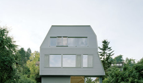 Houzz Германия: Экологический дом-башня с фасадом из каучука