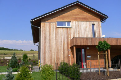 Moderne Holzfassade Haus in Nürnberg