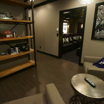 A Lobby Space with Industrial Shelving
