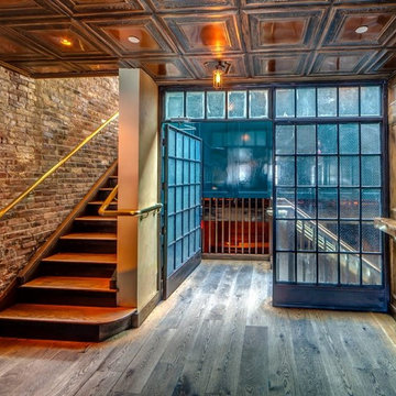 A Lofty Ceiling with Tin Ceiling Tiles