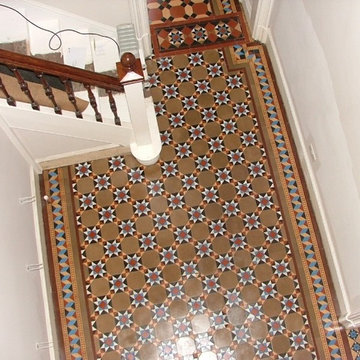 Alderley Edge Restoration of a Late Victorian Encaustic & Geometric Tiled Floor.