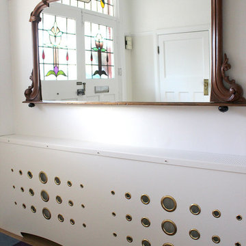 Art DECO white radiator cover with mirror in London