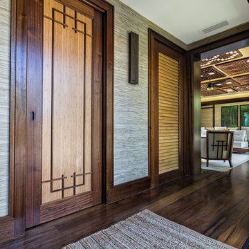 Asian Inspired Retreat in Palm Beach - Custom Bamboo Doors