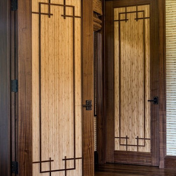 Asian Inspired Retreat in Palm Beach - Custom Bamboo Doors