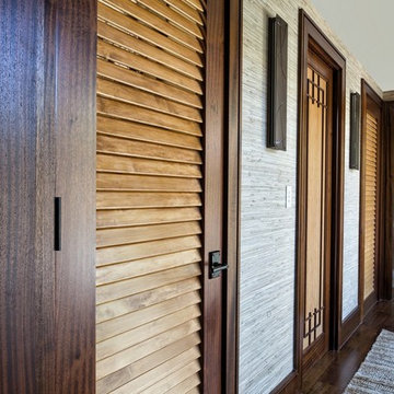 Asian Inspired Retreat in Palm Beach - Solid Wood Louver Doors