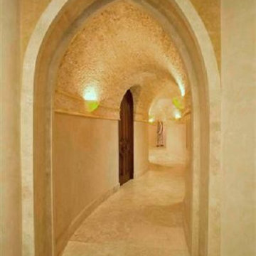 Authentic Durango Stone™ Hall Archway and Tile Flooring