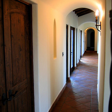 Barrel Hall in Santa Barbara style Spanish Home