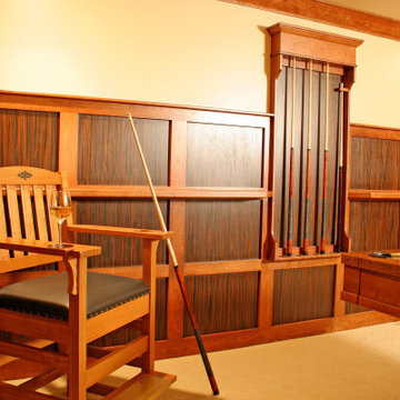 Billiard's Room with Pool Cue Rack