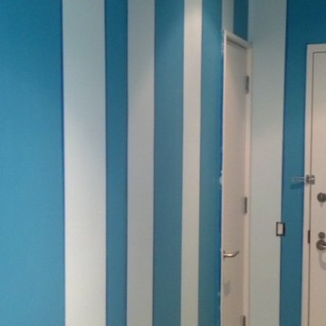 Blue Striped Wall