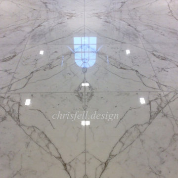 Book Matched Marble Floor Design