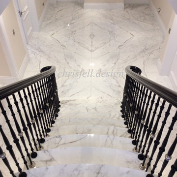 Book Matched Marble Floor Design