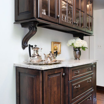 Butler's Pantry in Vintage Tudor Style Home