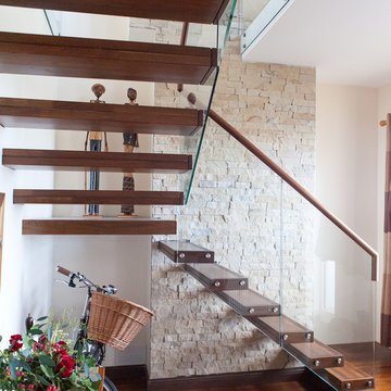 Cantilevered Steel Clad Staircase