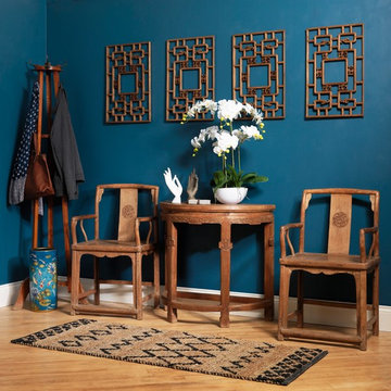 Chinese Antiques, Blue Background