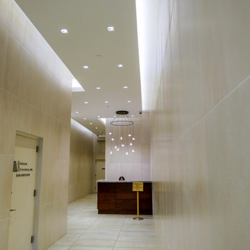 Clean lines pull you into this lobby