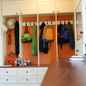 Coat cubbies and home office