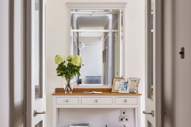 Console Table and Wall-mounted Mirror