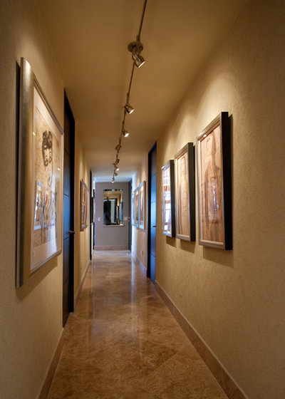 Contemporary Corridor by Peg Berens Interior Design LLC
