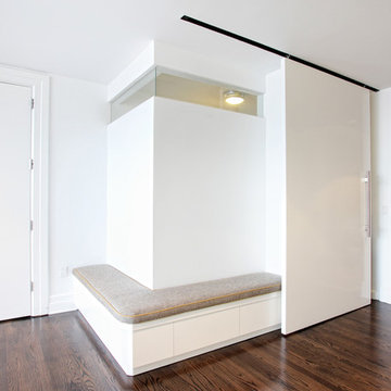 Contemporary Loft Interior Design + Renovation, Hall Design Detail, DUMBO Brookl