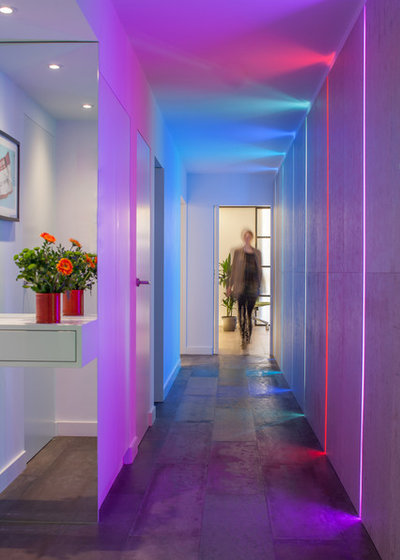 Contemporary Hallway & Landing by Cassidy Hughes Interior Design