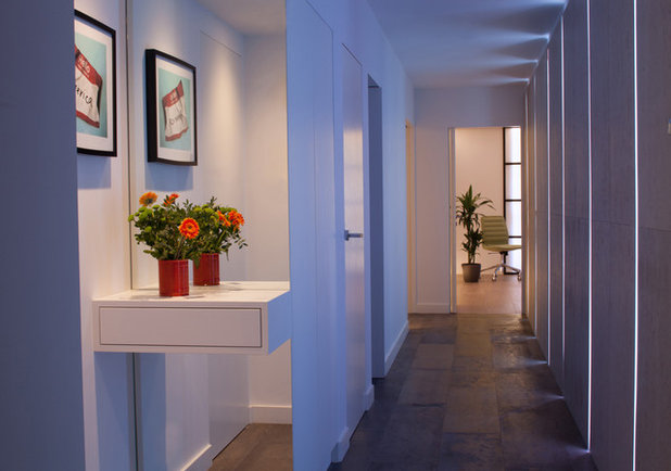 Contemporary Corridor by Cassidy Hughes Interior Design