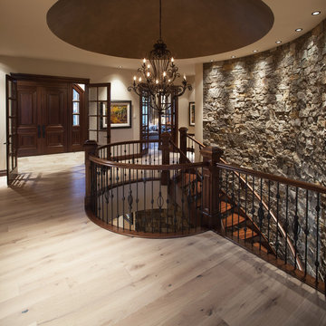 Curving Stone Staircase & Wall