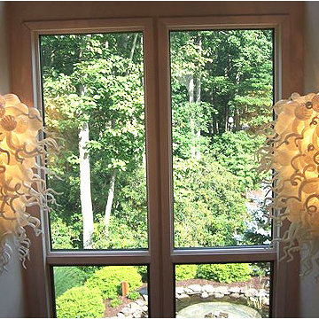 Custom Contemporary Glass Blown Wall Sconces