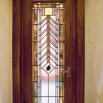 Custom Leaded Glass Door