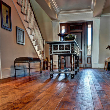 Custom Solid Hickory Floor and Stairs