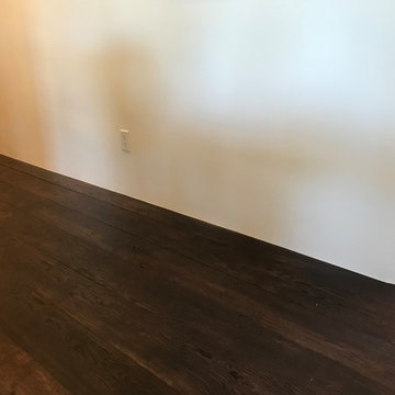 Custom, solid oak floors with custom transitions