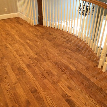 Custom Stained Red Oak Floors in Westboro, MA