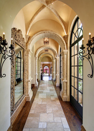 Mediterranean Hallway & Landing by Fratantoni Luxury Estates Design/Build/Remodeling