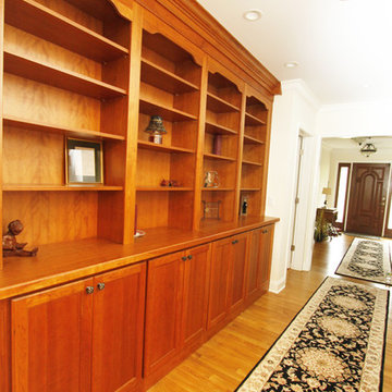 Direct Depot | Traditional Medium Stain Kitchen, Bookcase & Mud Room