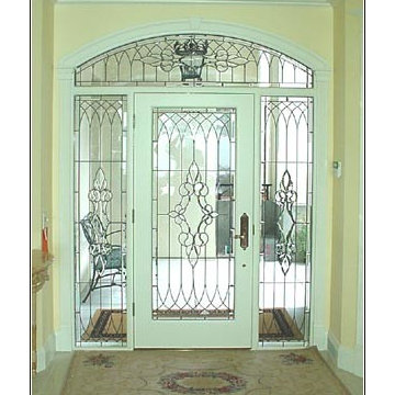 Elegant Beveled Glass Entryway