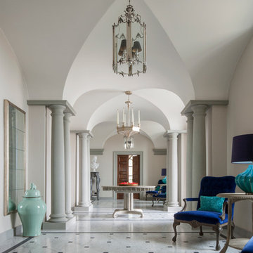 Entrance hall with marble floor