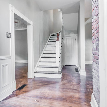 Entry Historic Staircase Stairway- Soulard 1860s Historic Mansion Remodel & Reno