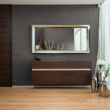 Exclusive interior with dominant veneer furniture