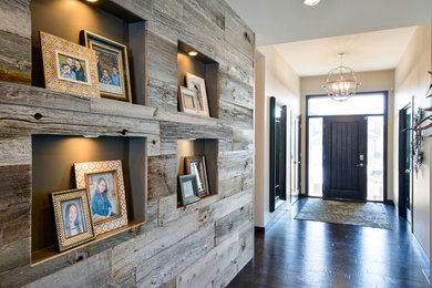 Inspiration for a rustic hallway remodel in Other