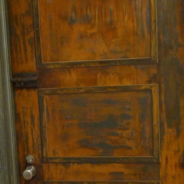 Faux rusty steel door in a Manhattan loft