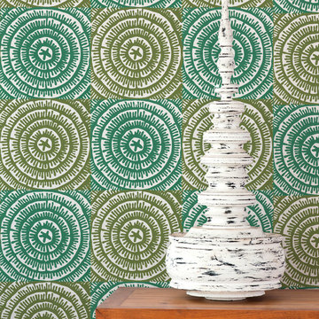First Impression Hand-Block Printed Wallpaper Collection