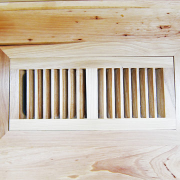 Floor Vents flush and matched to your Wood and Stain