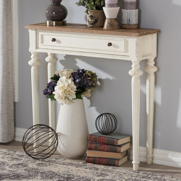 French Style Distressed Console Table