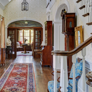 Front Entry Hall with View to Library