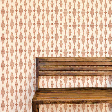 Go With The Flow Hand Block Printed Artisan Wallpaper by Sarah & Ruby