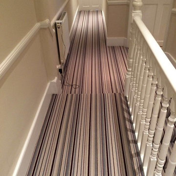 Grape & Grey Stripe Stair and Hallway Carpet