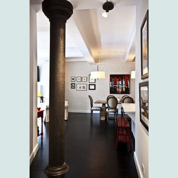 Hall to Dining Room - New York City West Village Loft luxury renovation