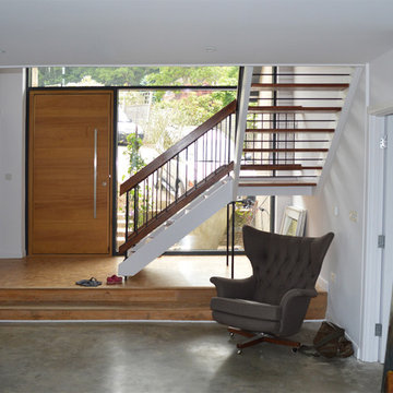 Hallway & Renovated 1960s Staircase and Flooring - West Sussex
