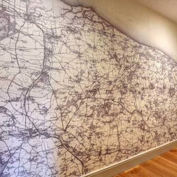 Hallway Historic Map Wallpaper Mural